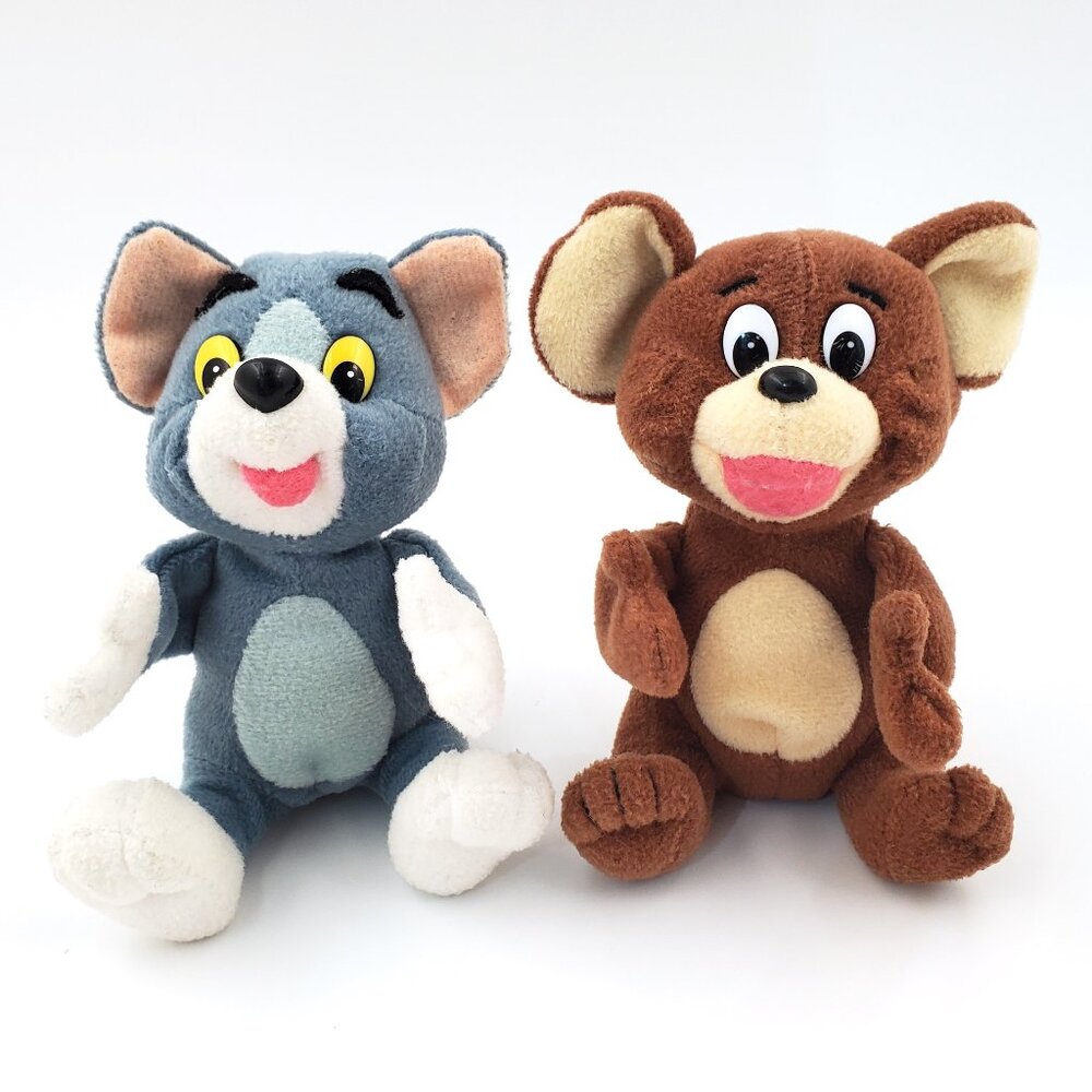 RARE Vintage Cartoon Network “Tom & Jerry” Mini Plush Finger Puppets – Set of 2